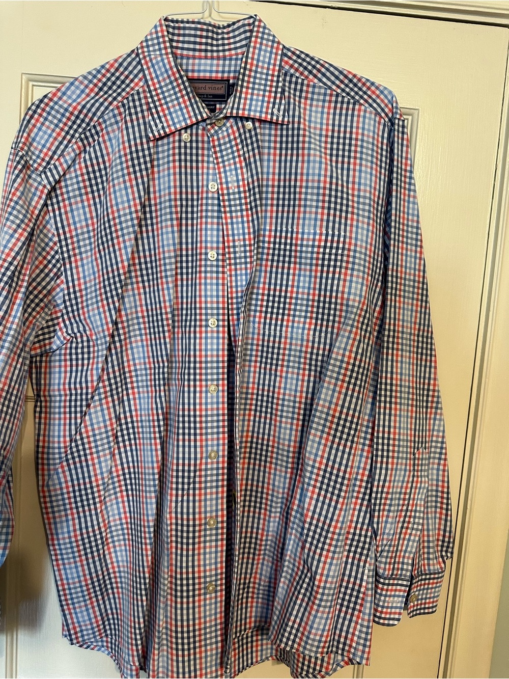 Vineyard Vines Multi-Color Check Dress Shirt - Blue & Red